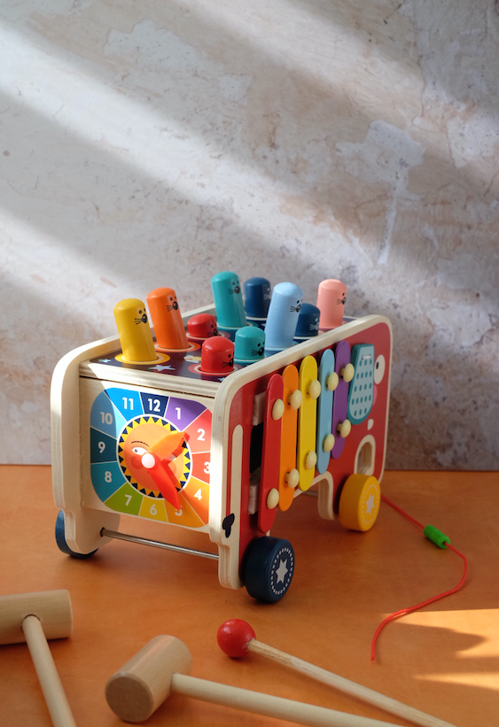 xylophone whack-a-mole elephant cart - Imagen 2
