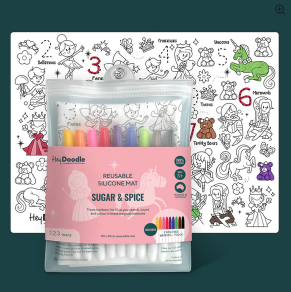 classic doodle mat: sugar & spice
