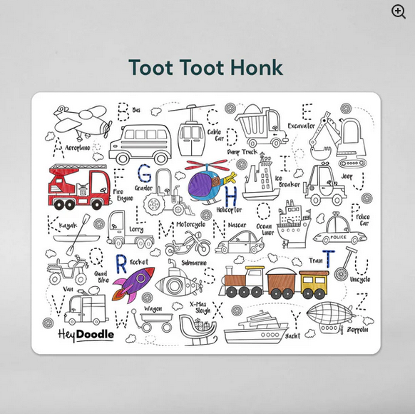 classic doodle mat: toot toot honk - Imagen 7